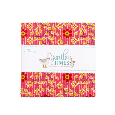 SALE Gentler Times Charm Pack 5" Stacker Bundle - Riley Blake Designs - 42 piece Precut Pre cut - Lori Holt - Quilting Cotton Fabric