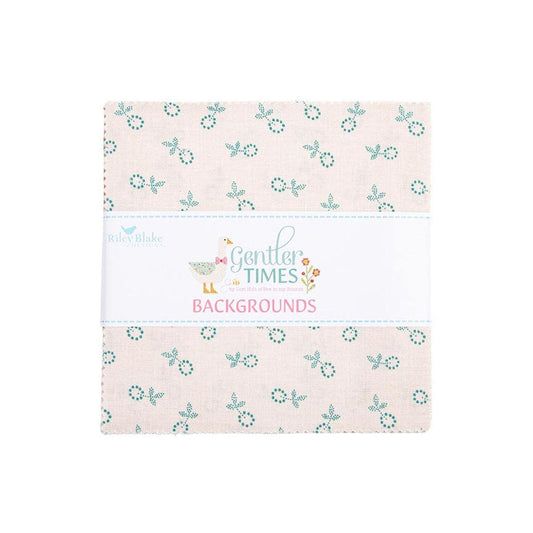 Gentler Times Backgrounds 5" Stacker - Riley Blake - 42-piece Precut - Quilting Cotton Fabric