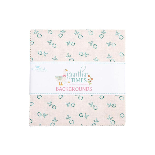 SALE Gentler Times Backgrounds Charm Pack 5" Stacker Bundle - Riley Blake - 42 piece Precut Lori Holt - Low Volume - Quilting Cotton Fabric