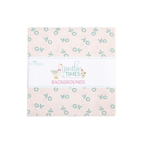 SALE Gentler Times Backgrounds Charm Pack 5" Stacker Bundle - Riley Blake - 42 piece Precut Lori Holt - Low Volume - Quilting Cotton Fabric