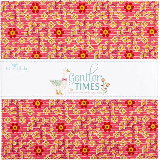 Gentler Times Layer Cake 10" Stacker Bundle - Riley Blake - 42-Piece Precut - Lori Holt - Quilting Cotton Fabric