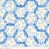 Image of Penelope Cheater Print Cream quilting cotton fabric by My Mind's Eye for Riley Blake Designs. Features flowers on a white background. Cute Little Fabric Shop