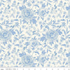 Image of Penelope Main Cream quilting cotton fabric by My Mind's Eye for Riley Blake Designs. Features flowers on a white background. Cute Little Fabric Shop
