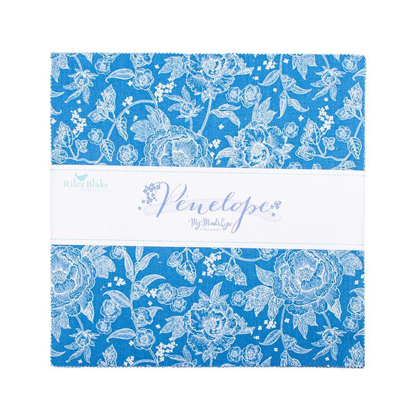 SALE Penelope 10" Stacker Bundle - Riley Blake Designs - 42 piece Precut - Floral Flowers Blossoms - Quilting Cotton Fabric