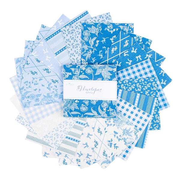 SALE Penelope 5" Stacker Bundle - Riley Blake Designs - 42 piece Precut Pre cut - Floral Flowers - Quilting Cotton Fabric