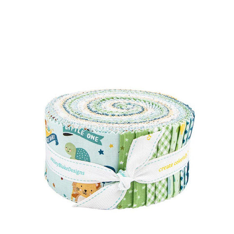 SALE Baby Boy 2.5 Inch Rolie Polie Jelly Roll 40 pieces - Riley Blake - Precut - Nature Toys Animals - Quilting Cotton Fabric