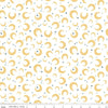 Image of the Baby Boy Moons White quilting cotton fabric by Lori Whitlock for Riley Blake Designs. Features moons on a white background. Cute Little Fabric Shop