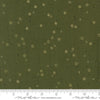 Images of Foraged Found Stardust Pine quilting cotton fabric by Fancy That Design House for Moda Fabrics. Features starts on a green background. Cute Little Fabric Shop