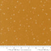 Images of Foraged Found Stardust Caramel quilting cotton fabric by Fancy That Design House for Moda Fabrics. Features starts on an orange background. Cute Little Fabric Shop
