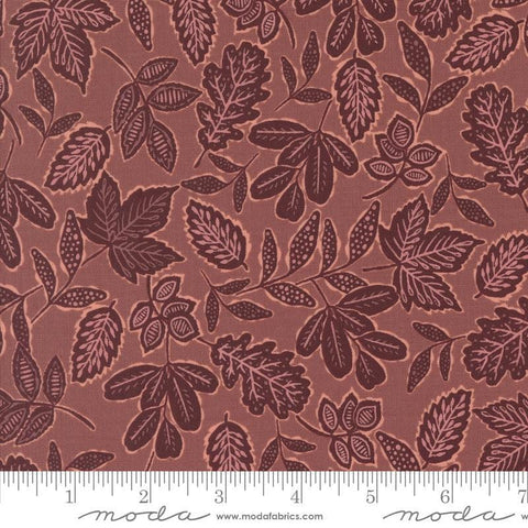 Images of Foraged Found Leafage Lilac Dusk quilting cotton fabric by Fancy That Design House for Moda Fabrics. Features leaves on a purple background. Cute Little Fabric Shop