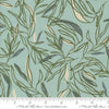 Images of Foraged Found Leaf Mist quilting cotton fabric by Fancy That Design House for Moda Fabrics. Features leaves on a green background. Cute Little Fabric Shop