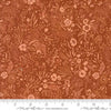 Images of Foraged Found Field Spice quilting cotton fabric by Fancy That Design House for Moda Fabrics. Features leaves on a red background. Cute Little Fabric Shop