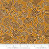 Images of Foraged Found Leafage Caramel quilting cotton fabric by Fancy That Design House for Moda Fabrics. Features leaves on an orange background. Cute Little Fabric Shop