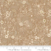 Images of Foraged Found Field Mushroom quilting cotton fabric by Fancy That Design House for Moda Fabrics. Features leaves on a brown background. Cute Little Fabric Shop