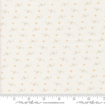 Image of the Agatha Road Pumpkins Ghost quilting cotton fabric by Moda Fabrics. Features geometric on a cream background. Cute Little Fabric Shop