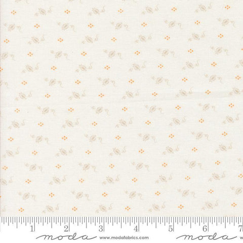 Image of the Agatha Road Pumpkins Ghost quilting cotton fabric by Moda Fabrics. Features geometric on a cream background. Cute Little Fabric Shop