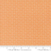 Image of the Agatha Road Scallops Pumpkins quilting cotton fabric by Moda Fabrics. Features scallops on an orange background. Cute Little Fabric Shop