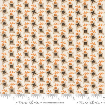 Image of the Agatha Road Harlequin Ghost Multi quilting cotton fabric by Moda Fabrics. Features geometric on a white background. Cute Little Fabric Shop