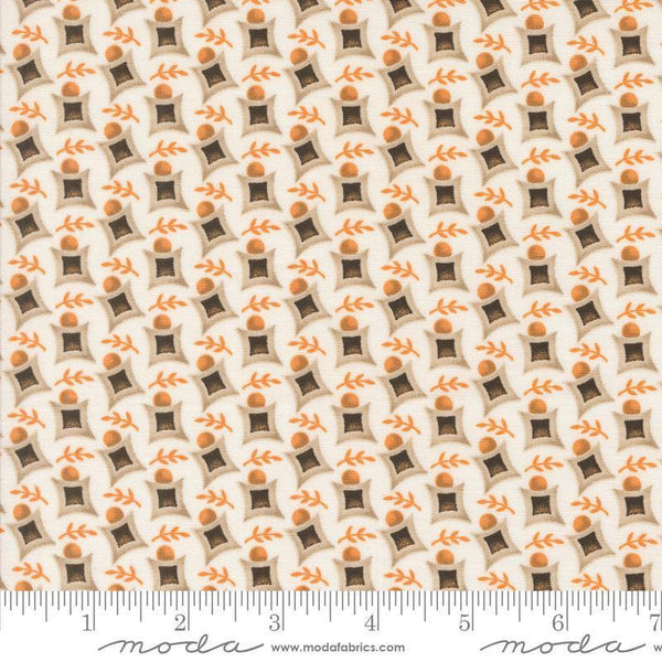 Image of the Agatha Road Harlequin Ghost Multi quilting cotton fabric by Moda Fabrics. Features geometric on a white background. Cute Little Fabric Shop