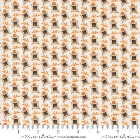 Image of the Agatha Road Harlequin Ghost Multi quilting cotton fabric by Moda Fabrics. Features geometric on a white background. Cute Little Fabric Shop