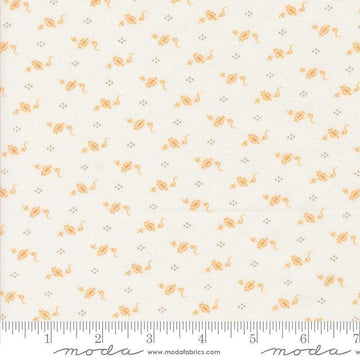 Image of the Agatha Road Pumpkins Ghost Multi quilting cotton fabric by Moda Fabrics. Features geometric on a cream background. Cute Little Fabric Shop
