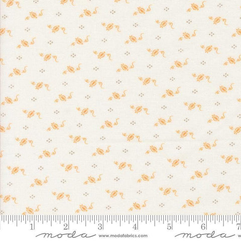 Image of the Agatha Road Pumpkins Ghost Multi quilting cotton fabric by Moda Fabrics. Features geometric on a cream background. Cute Little Fabric Shop