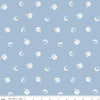 Image of the Twinkle Little Star Goodnight Moon Blue quilting cotton fabric by Riley Blake Designs. Features stars on a blue background. Cute Little Fabric Shop