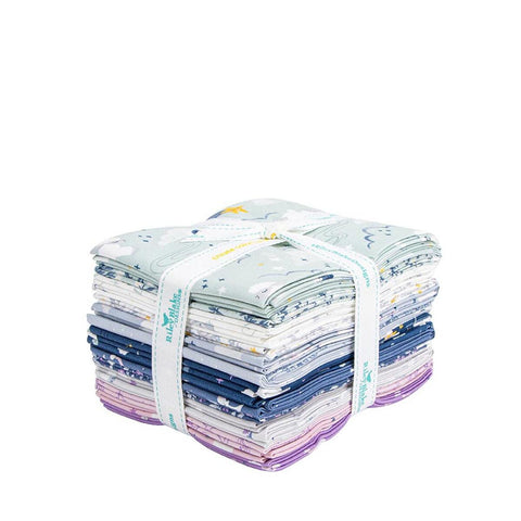 SALE Twinkle Little Star Fat Quarter Bundle 18 pieces - Riley Blake Designs - Pre Cut Precut - Nighttime Stars - Quilting Cotton Fabric