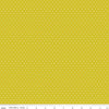 Image of Essence Foils Citron quilting cotton fabric by Fran Gulick for Riley Blake Designs. Features stars on a yellow background. Cute Little Fabric Shop