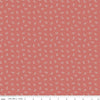 Image of Mary Catherine Flower Dots Faded Red quilting cotton fabric by Amy Smart for Riley Blake Designs. Features flowers on a red background. Cute Little Fabric Shop
