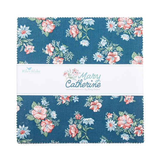 Mary Catherine 10" Stacker Bundle - Riley Blake Designs - 42-Piece Precut - Floral Flowers - Quilting Cotton Fabric