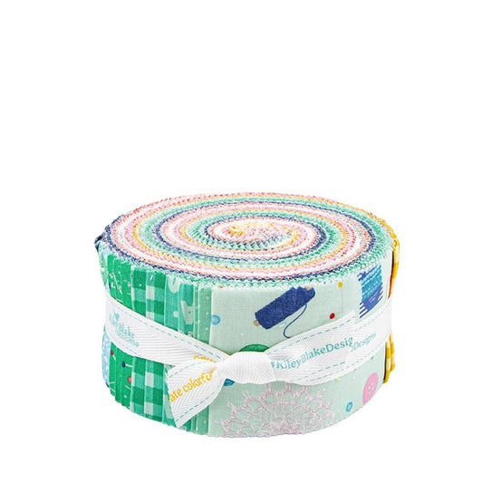 Hand Made 2.5 Inch Rolie Polie Jelly Roll 40-Piece - Riley Blake - Precut - Sewing Supplies - Quilting Cotton Fabric