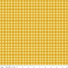 Image of Hand Made Gingham Yellow quilting cotton fabric by Amber Kemp-Gerstel for Riley Blake Designs. Features plaid on a yellow background. Cute Little Fabric Shop