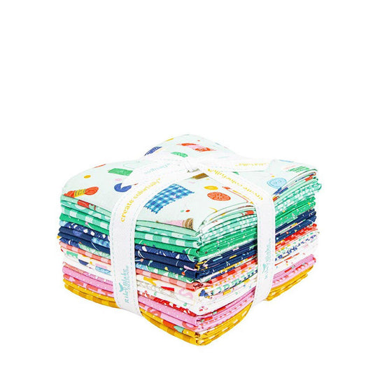 Hand Made Fat Quarter Bundle 18-Piece Precut - Riley Blake Quilting Cotton Fabric