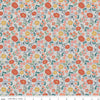 Image of Ivy Reese Flower Dusk quilting cotton fabric by Deena Rutter for Riley Blake Designs. Features flowers on a gray background. Cute Little Fabric Shop