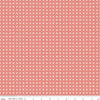 Image of Ivy Reese Simple Gingham Coral quilting cotton fabric by Deena Rutter for Riley Blake Designs. Features squares on a pink background. Cute Little Fabric Shop