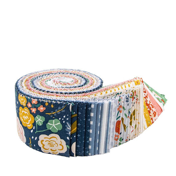SALE Ivy Reese 2.5 Inch Rolie Polie Jelly Roll 40 pieces - Riley Blake - Precut - Floral Nature - Quilting Cotton Fabric
