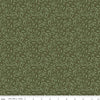 Image of Juju's Petals Leaves Green quilting cotton fabric by Judi Madsen for Riley Blake Designs. Features leaves on a green background. Cute Little Fabric Shop
