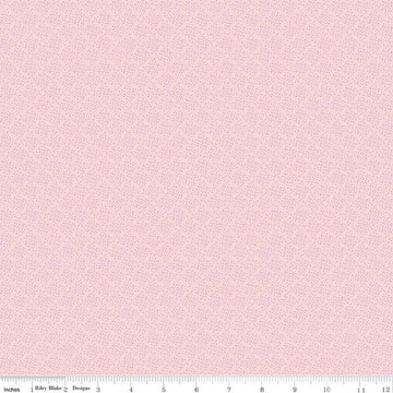 Image of Juju's Petals Dots Pink quilting cotton fabric by Judi Madsen for Riley Blake Designs. Features dots on a pink background. Cute Little Fabric Shop
