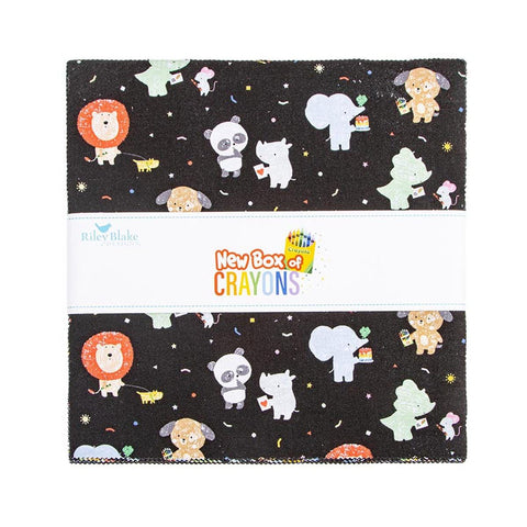 SALE New Box of Crayons Layer Cake 10" Stacker Bundle - Riley Blake - Crayola - 42 piece Precut - Quilting Cotton Fabric - Licensed Product