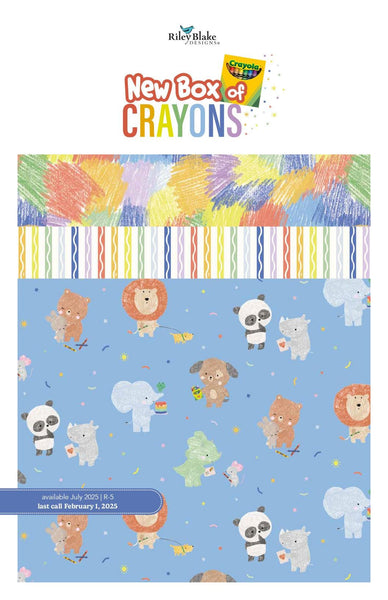 SALE New Box of Crayons Layer Cake 10" Stacker Bundle - Riley Blake - Crayola - 42 piece Precut - Quilting Cotton Fabric - Licensed Product
