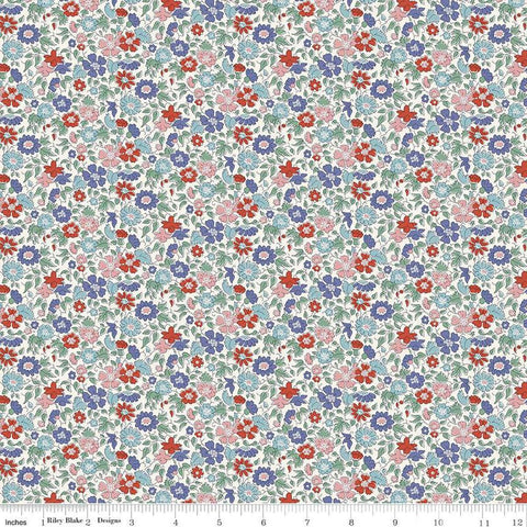 London Bouquet 01667422A Palace Petals A - Riley Blake Designs - Floral Flowers - Liberty Fabrics - Quilting Cotton Fabric