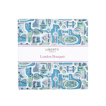 London Bouquet Layer Cake 10" Stacker Bundle - Riley Blake - 42-Piece Precut  - Liberty Fabrics - Quilting Cotton Fabric