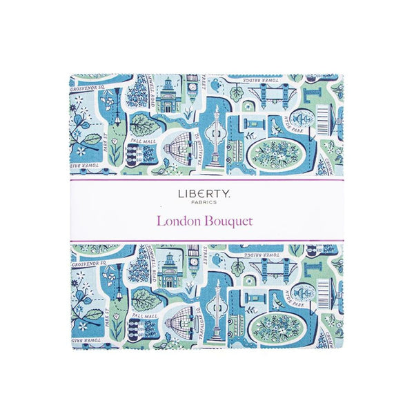 London Bouquet Layer Cake 10" Stacker Bundle - Riley Blake - 42 piece Precut Pre cut - Liberty Fabrics - Quilting Cotton Fabric
