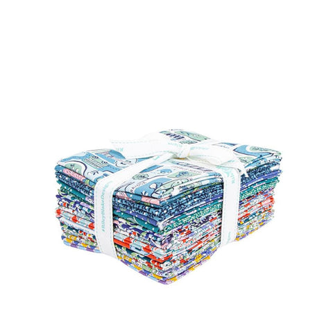 London Bouquet Fat Quarter Bundle 15 pieces - Riley Blake - Pre cut Precut - Floral Flowers - Liberty Fabrics - Quilting Cotton