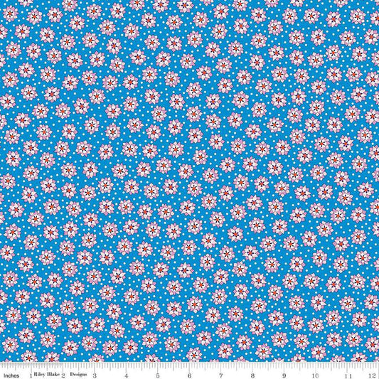 SALE Postcard from Paradise 01667439B Lotus Spot B - Riley Blake Designs - Floral Flowers - Liberty Fabrics - Quilting Cotton Fabric