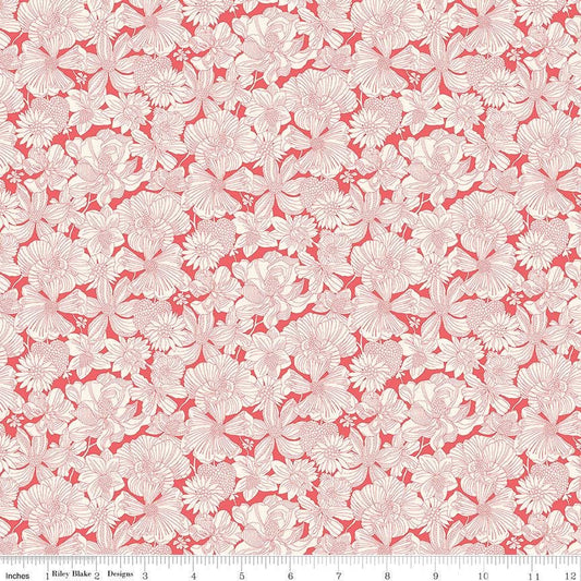 Postcard from Paradise 01667437A Gabriela Bloom A - Riley Blake Designs - Floral Flowers - Liberty Fabrics - Quilting Cotton Fabric