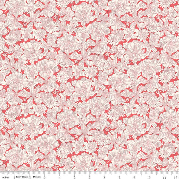 Postcard from Paradise 01667437A Gabriela Bloom A - Riley Blake Designs - Floral Flowers - Liberty Fabrics - Quilting Cotton Fabric