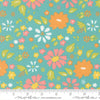 Image of Delightfully Yours Floral Poolside quilting cotton fabric by Sherri & Chelsi for Moda Fabrics. Features flowers on a green background. Cute Little Fabric Shop