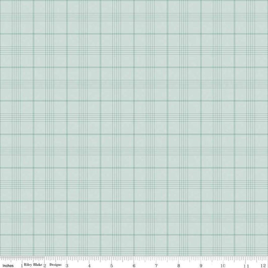 Image of Flannel Peter Rabbit™ & Friends Plaid Blue flannel cotton fabric by Riley Blake Official Licensed Product for Riley Blake Designs. Features checks on a blue background. Cute Little Fabric Shop